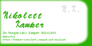 nikolett kamper business card